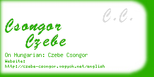 csongor czebe business card